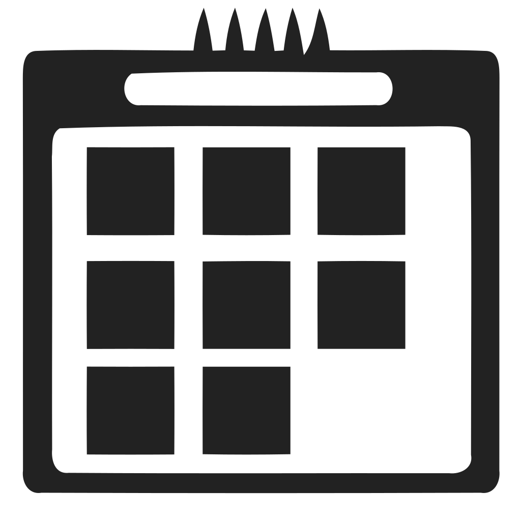 Calendar with squares