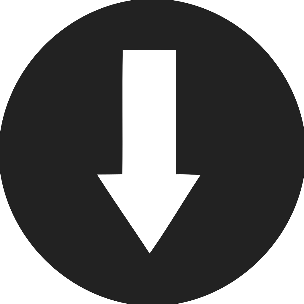 Directional Arrow Down Circle Filled Icon