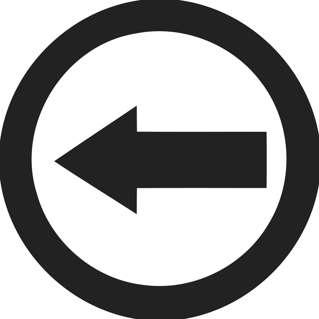 Directional Arrow Left Circle Empty Icon