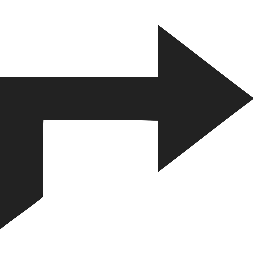 Directional Arrow Right Angled Icon
