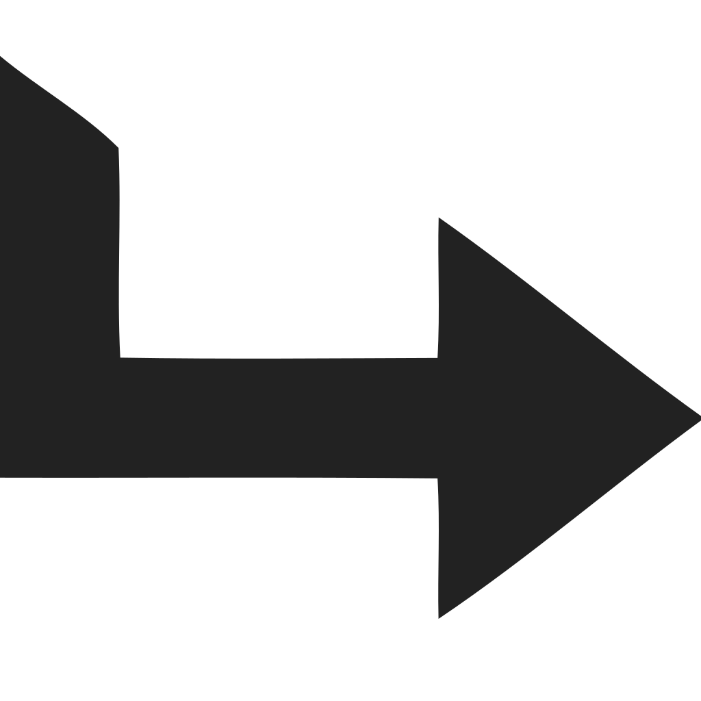 Directional Arrow Right Back Angled Icon