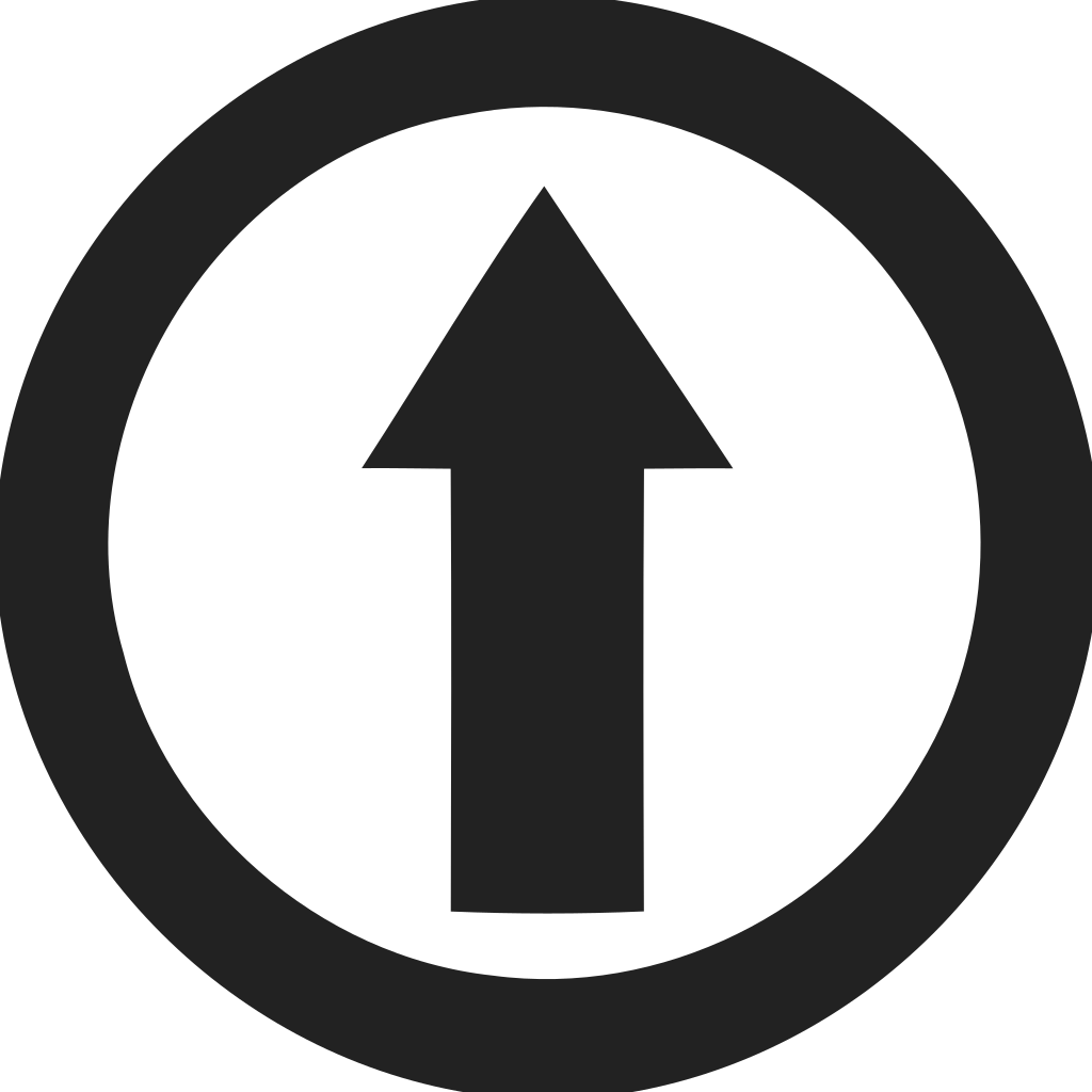 Directional Arrow Up Circle Empty Icon