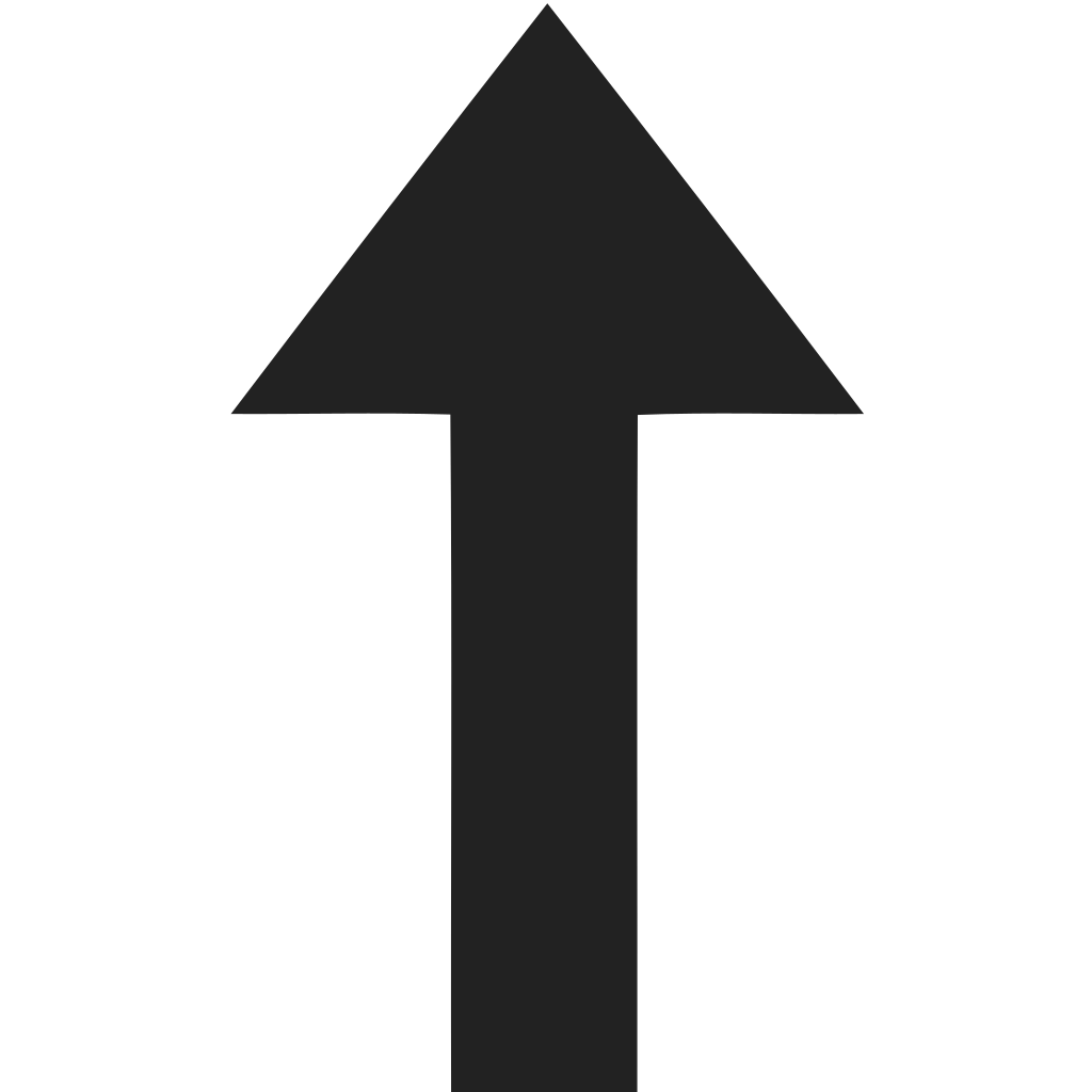 Directional Arrow Up Straight Icon
