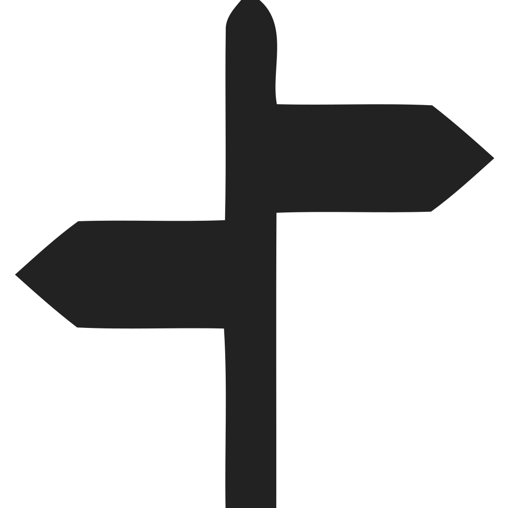 Directions Black Stroke Icon