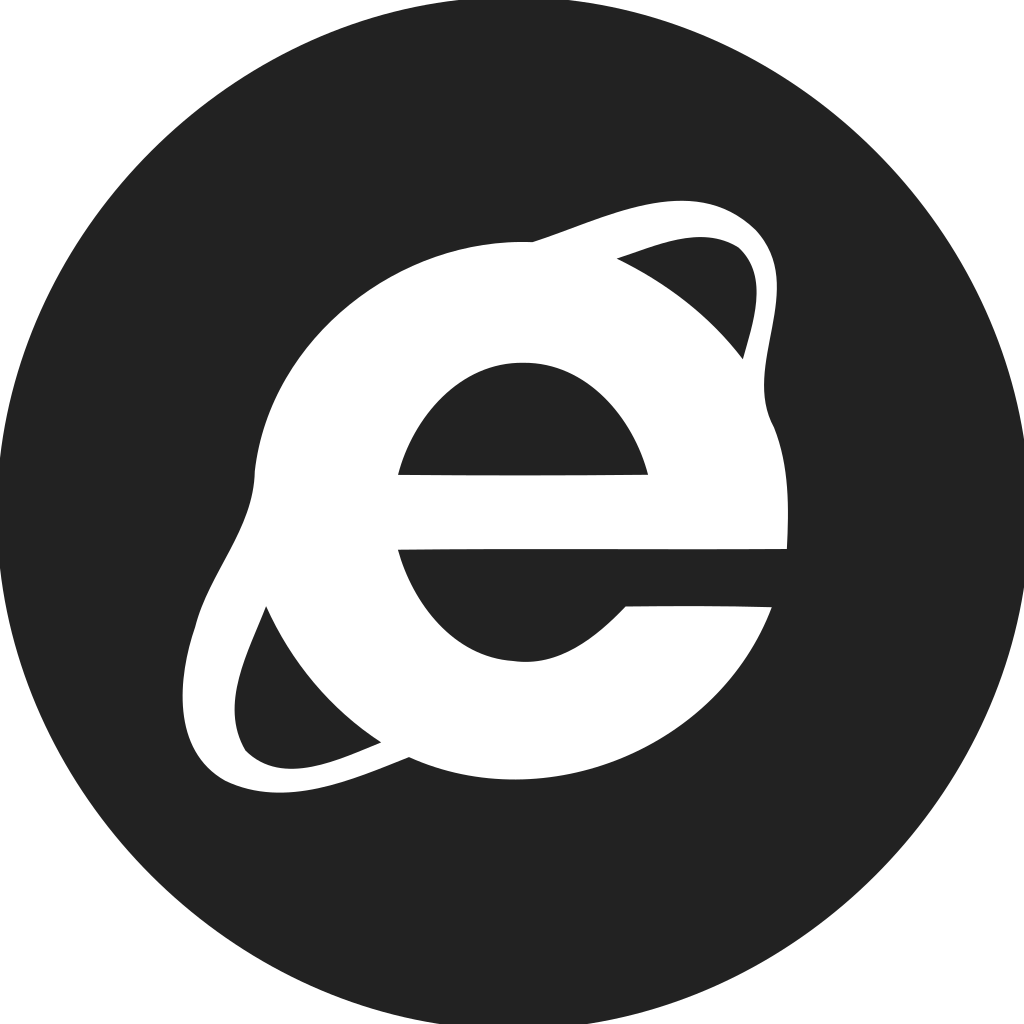 Internet Explorer Circle Filled Icon