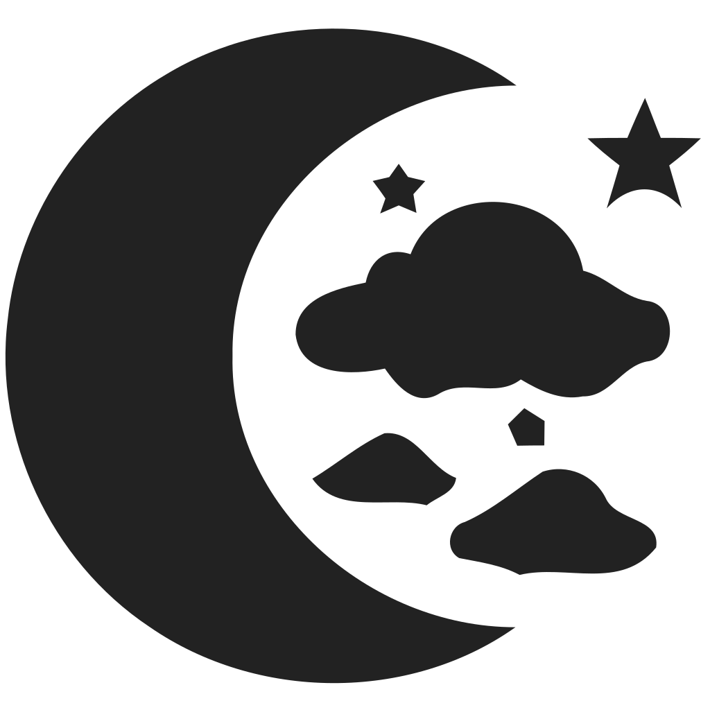 Partially cloudy night Icon