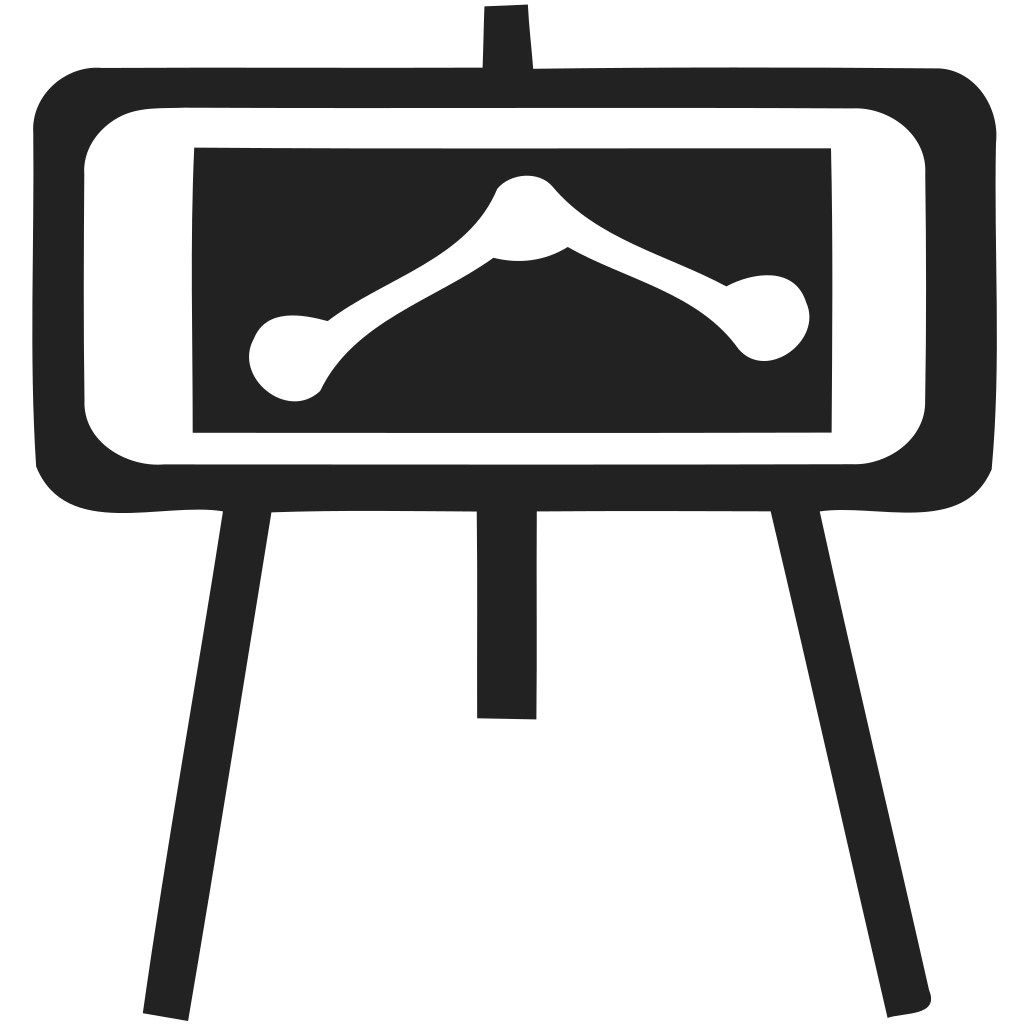 Presentation Board Dark Icon