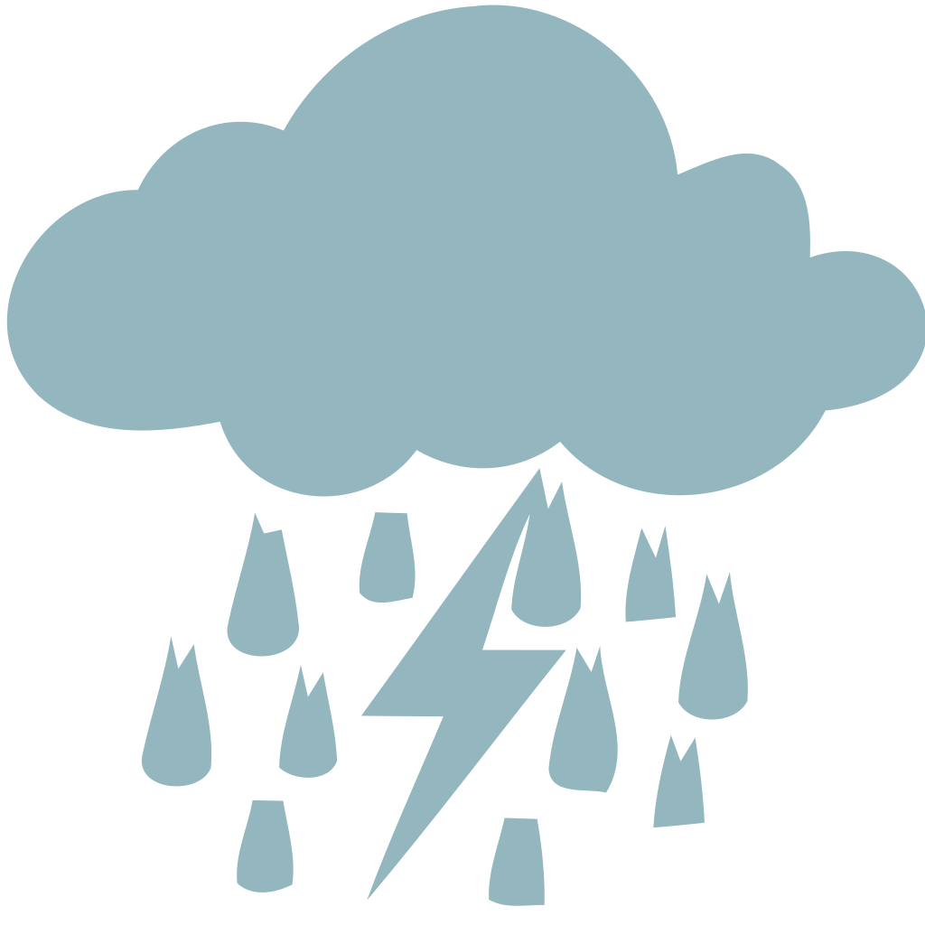 Rain and thunder Icon