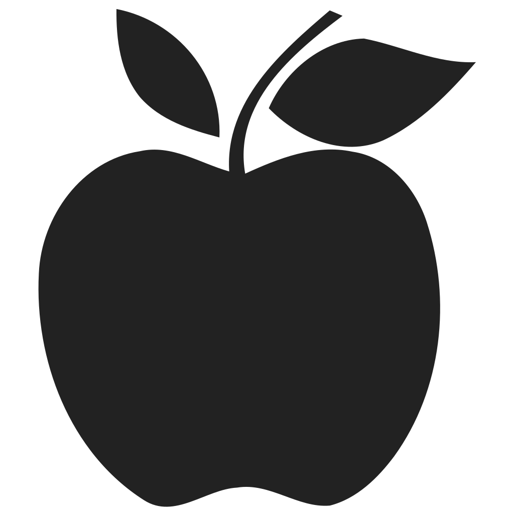 Apple Double Leaf Icon