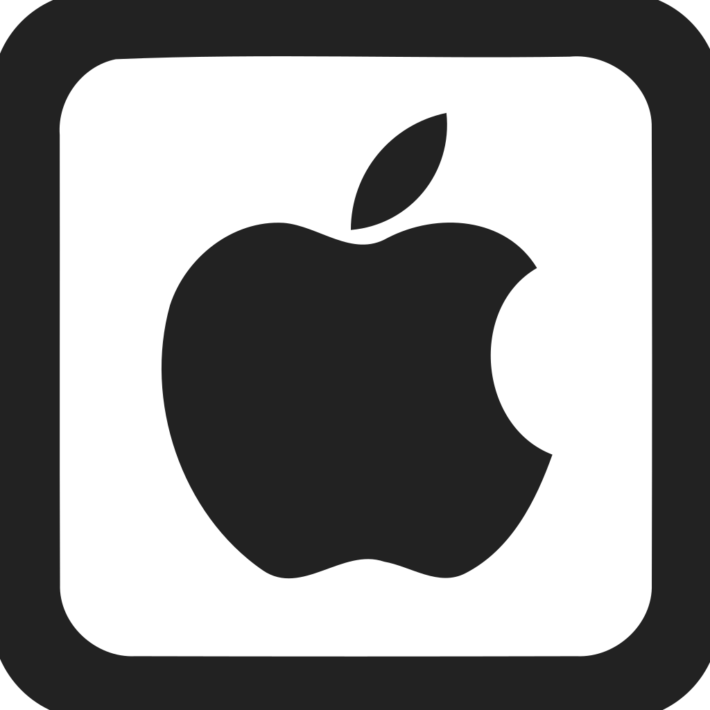 Apple Logo Empty Square Icon