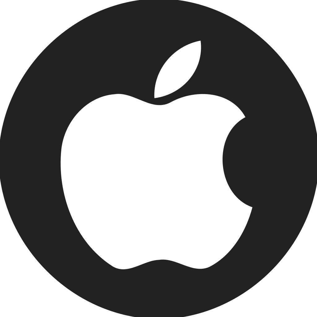Apple Logo Filled Circle Icon