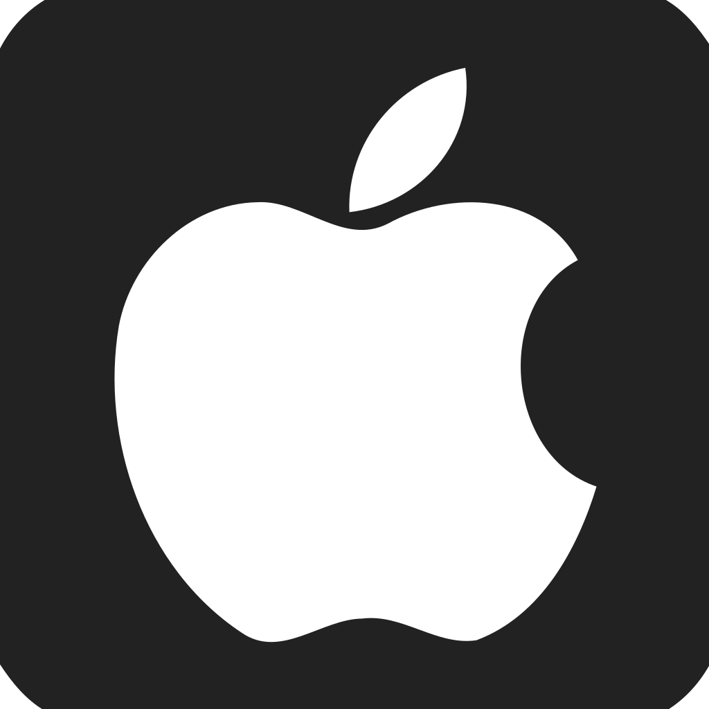 Apple Logo Filled Square Icon