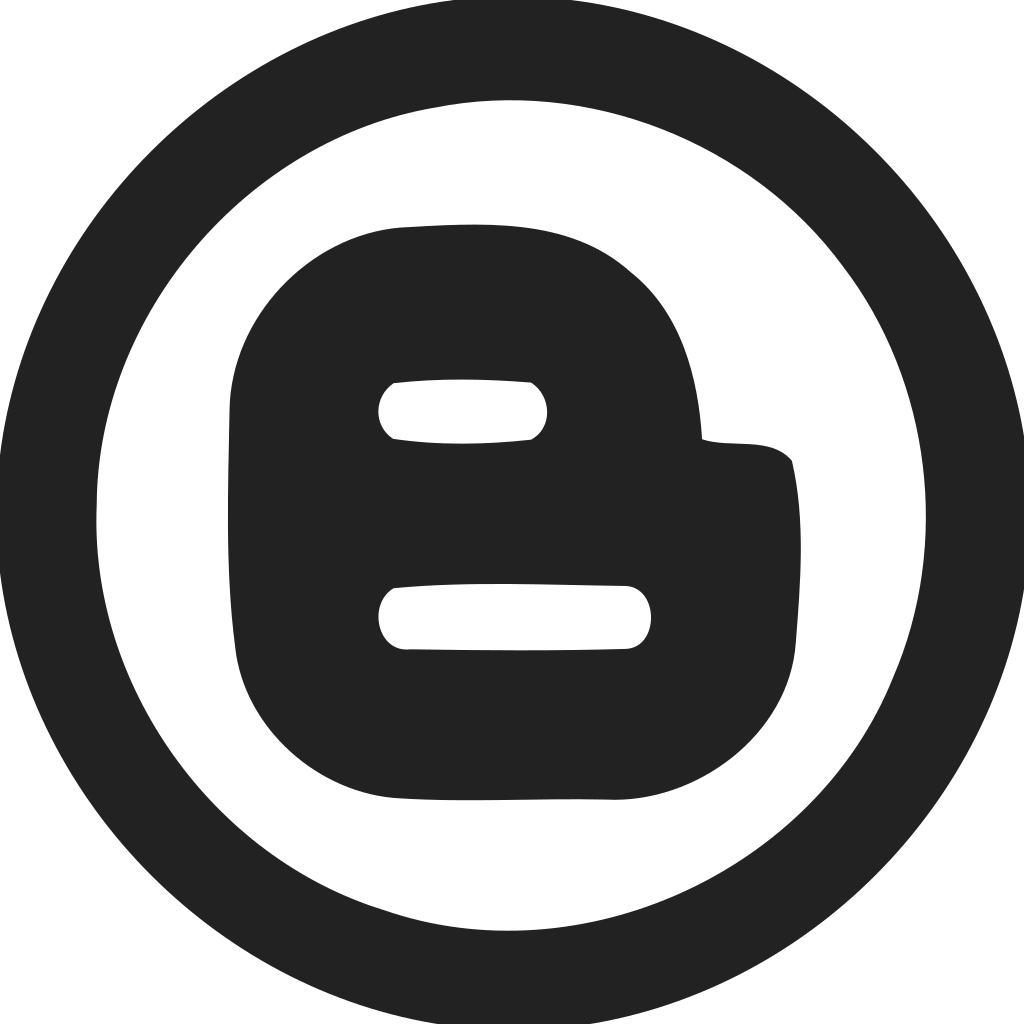 Blogger Logo Empty Circle Icon
