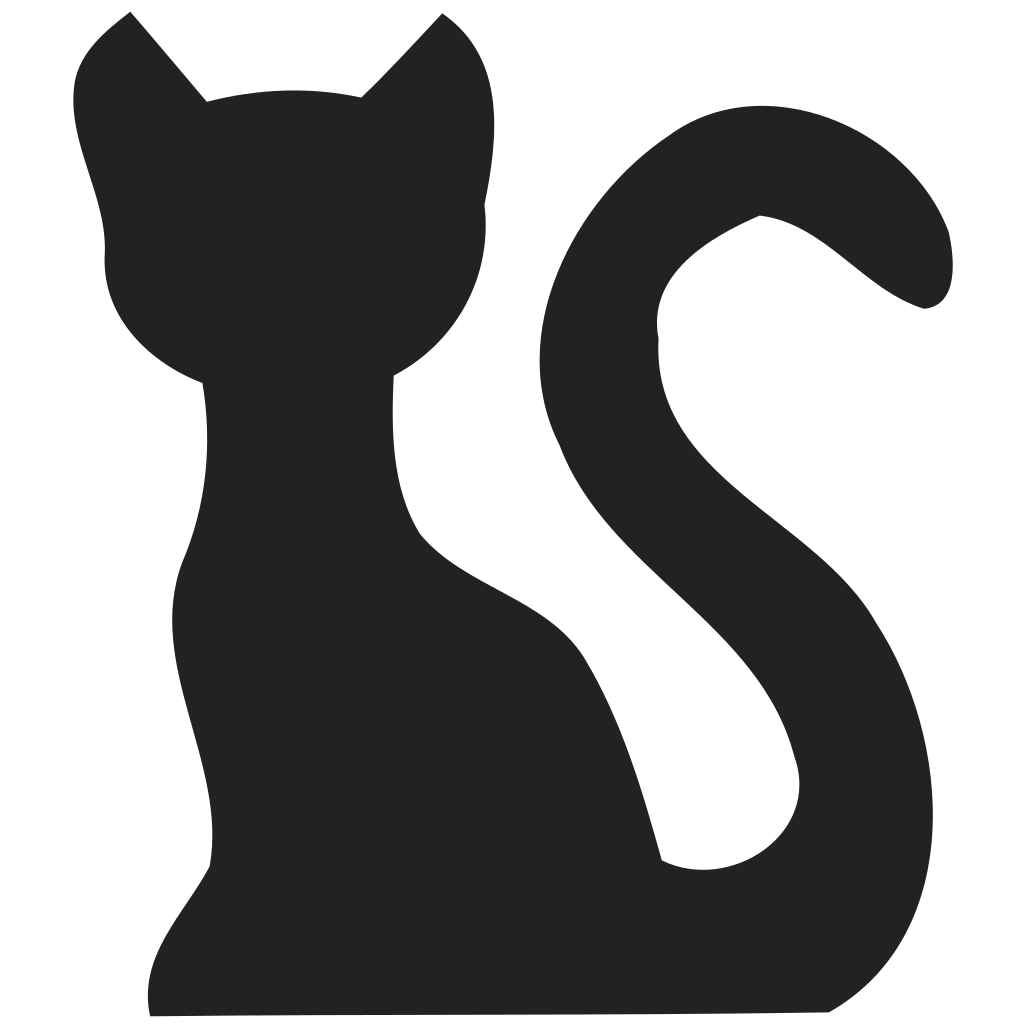 Cat icon. Силуэт кошки. Силуэт котенка. Котик значок. Кот с хвостом.
