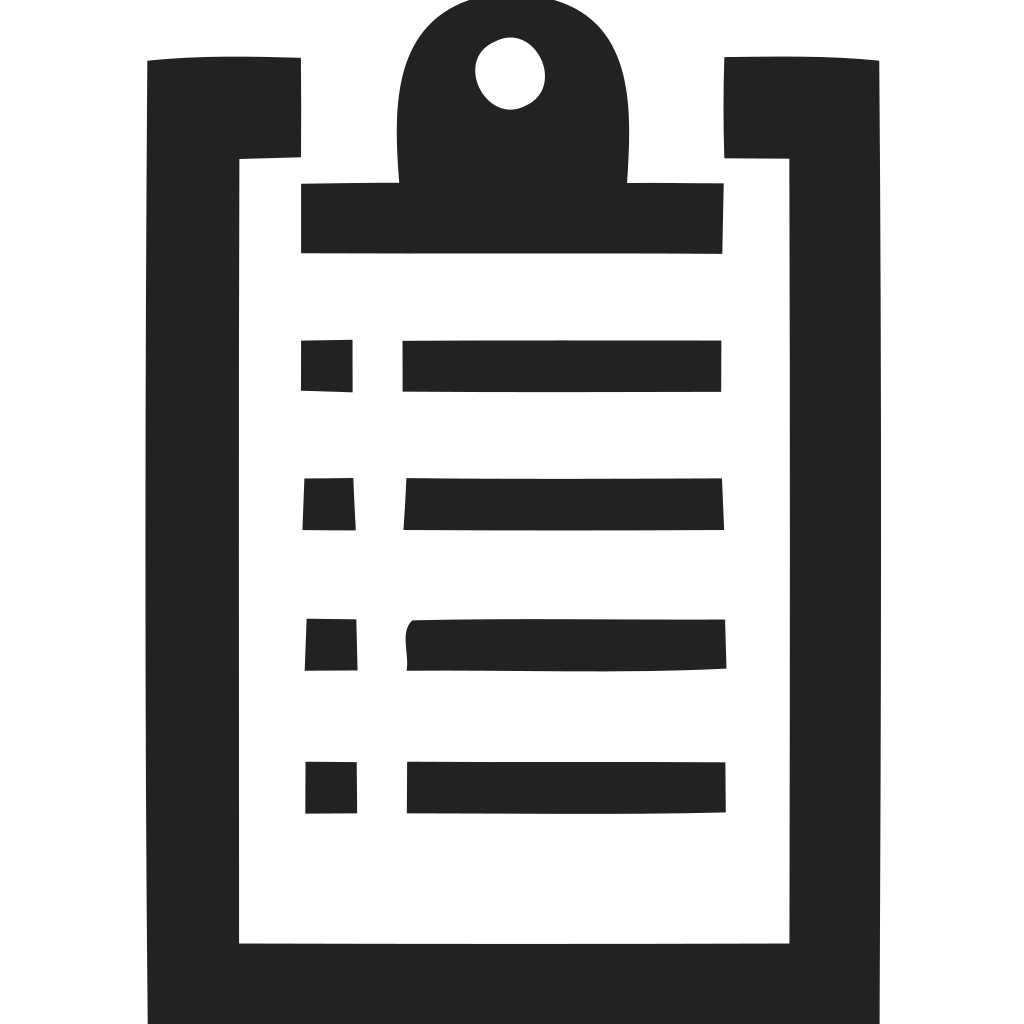 Clipboard With Notes Icon