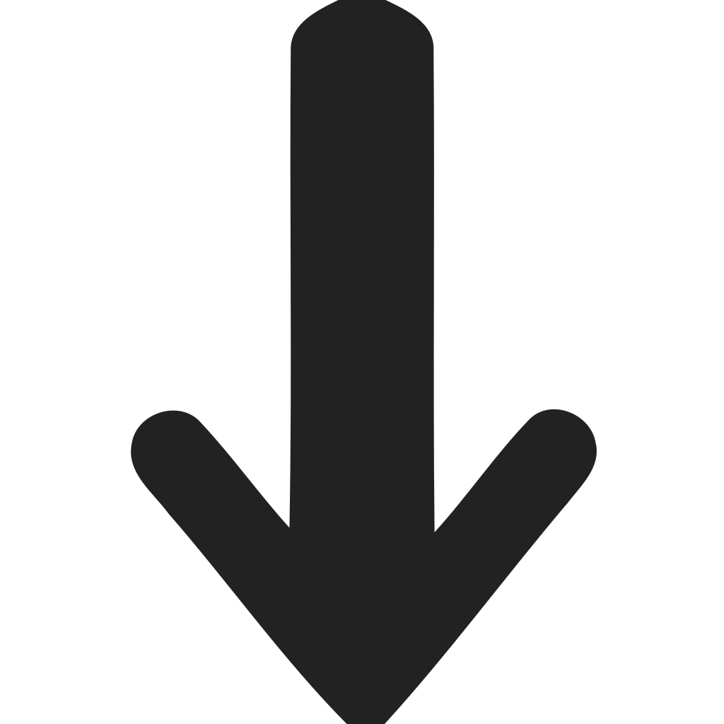 Directional Arrow Down Bold Rounded Icon