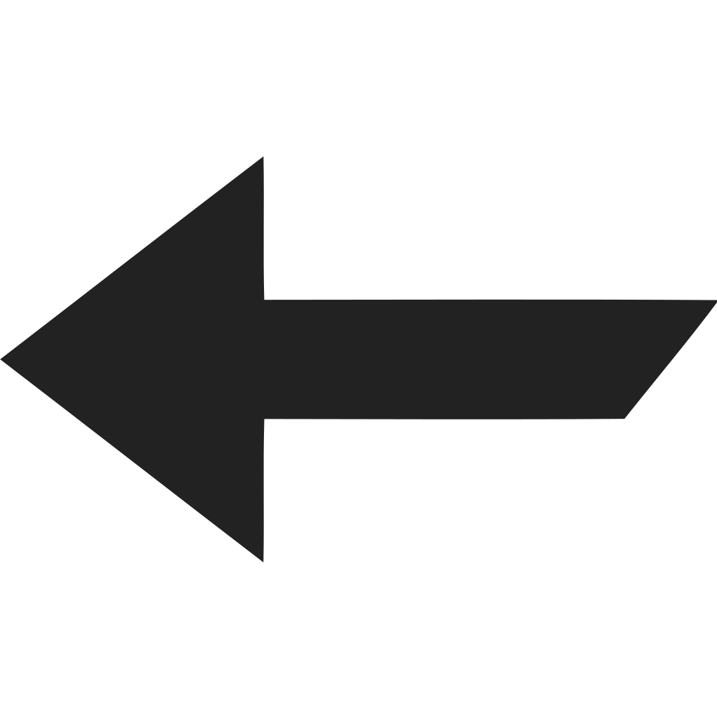 Directional Arrow Left Back Undercutted Icon