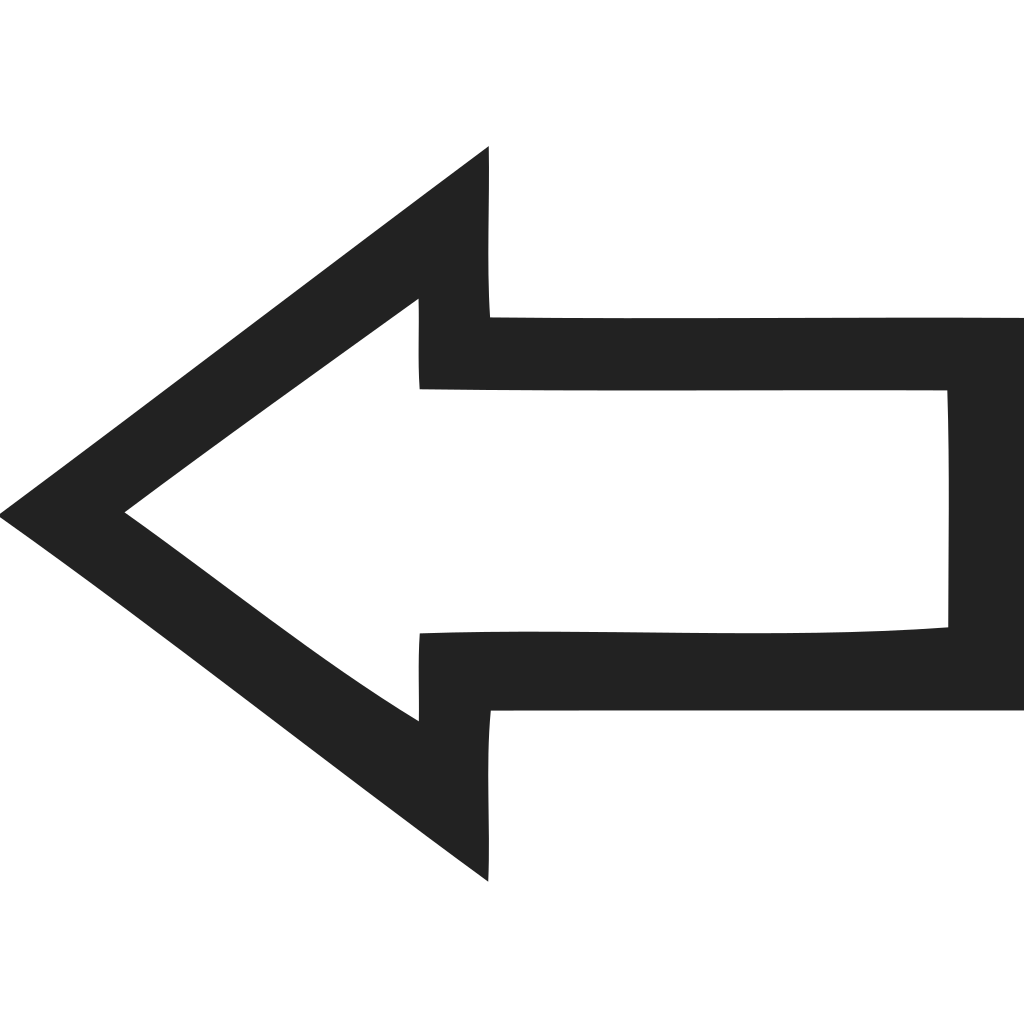 Directional Arrow Left Contour Icon