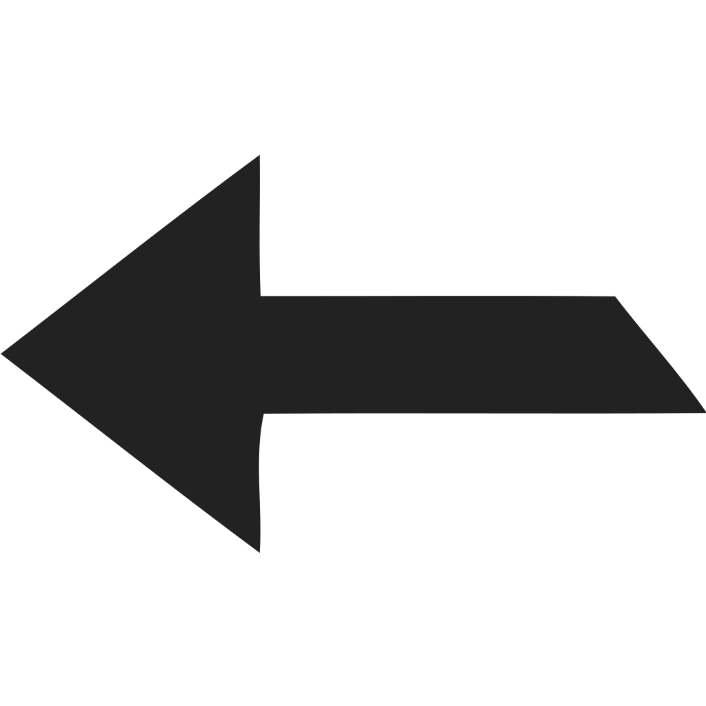 Directional Arrow Left Undercutted Icon