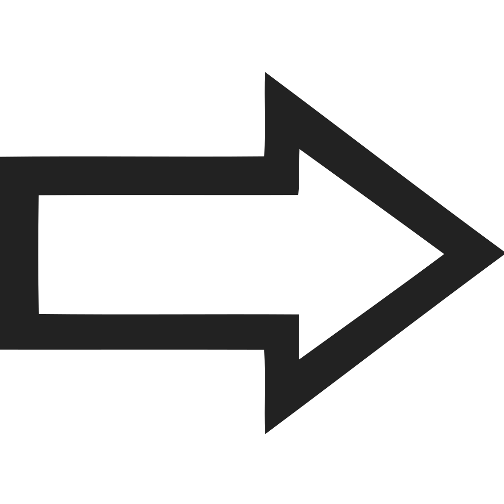 Directional Arrow Right Contour Icon