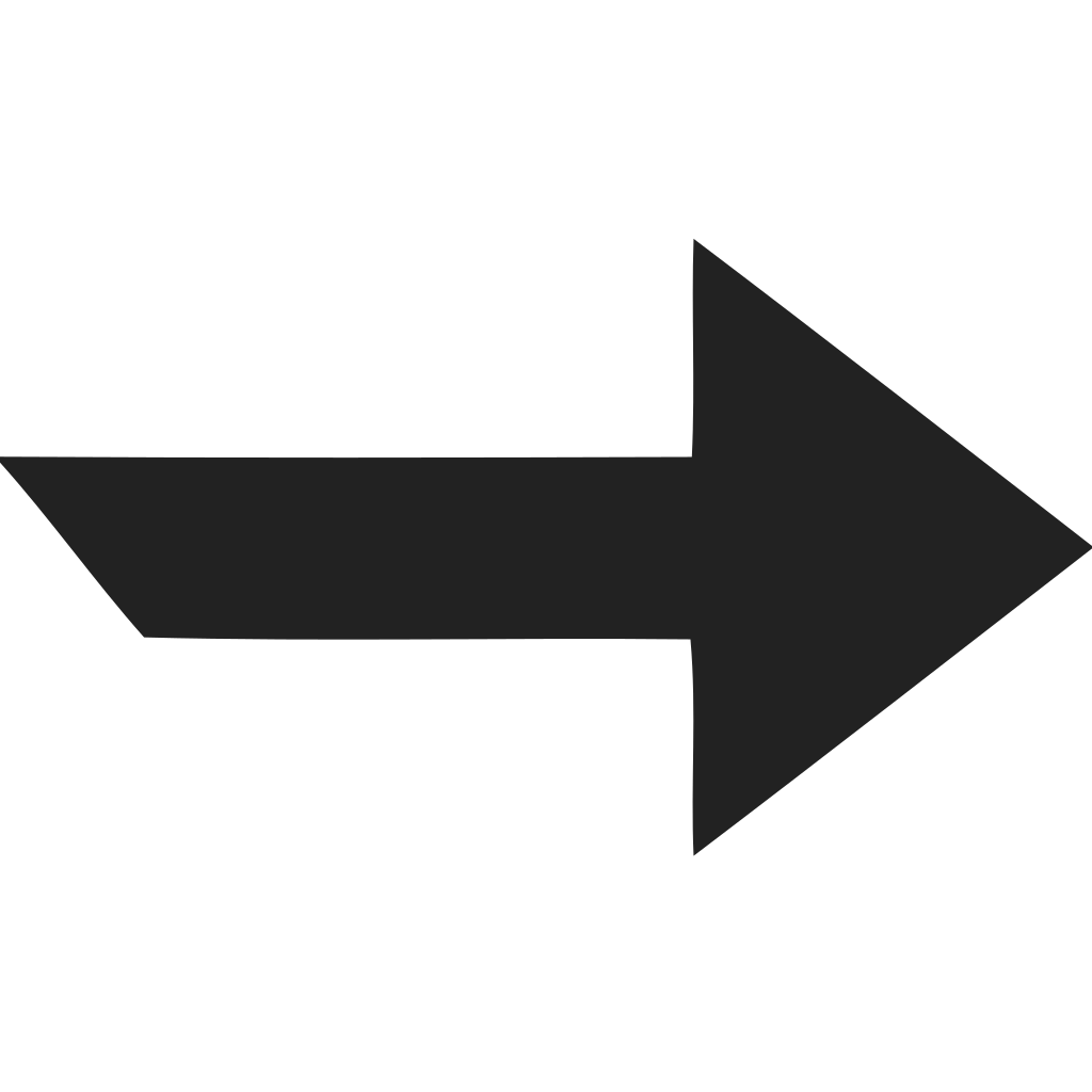 Directional Arrow Right Undercutted Icon