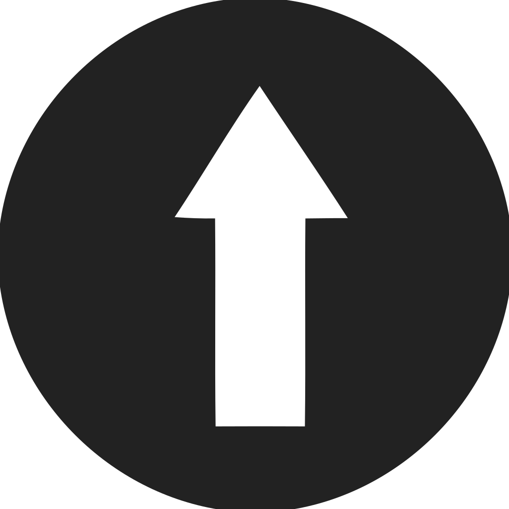 Directional Arrow Up Circle Filled Icon