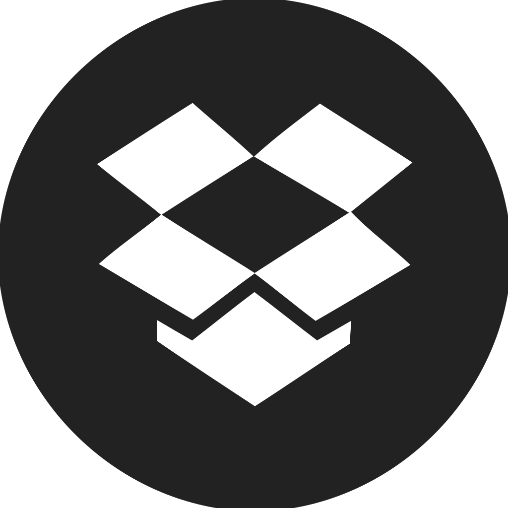 Dropbox Circle Filled Icon