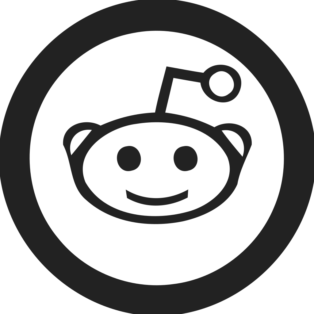 Reddit Head Circle Empty Icon