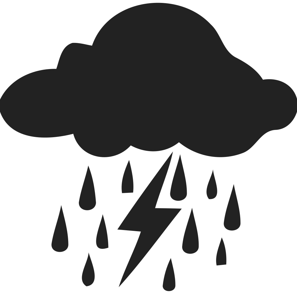 Thunder Rain Lighting Bolt Icon