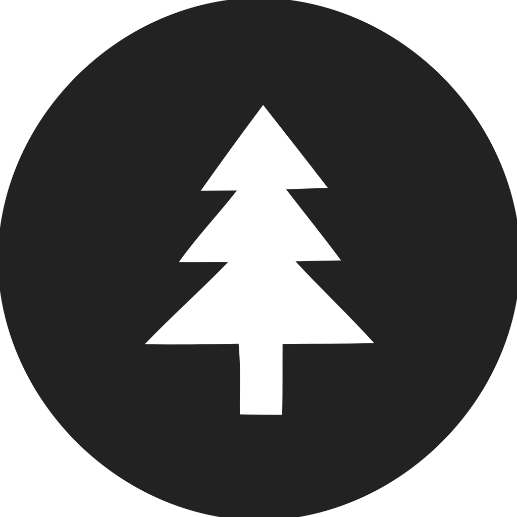 Tree Circle Filled Icon