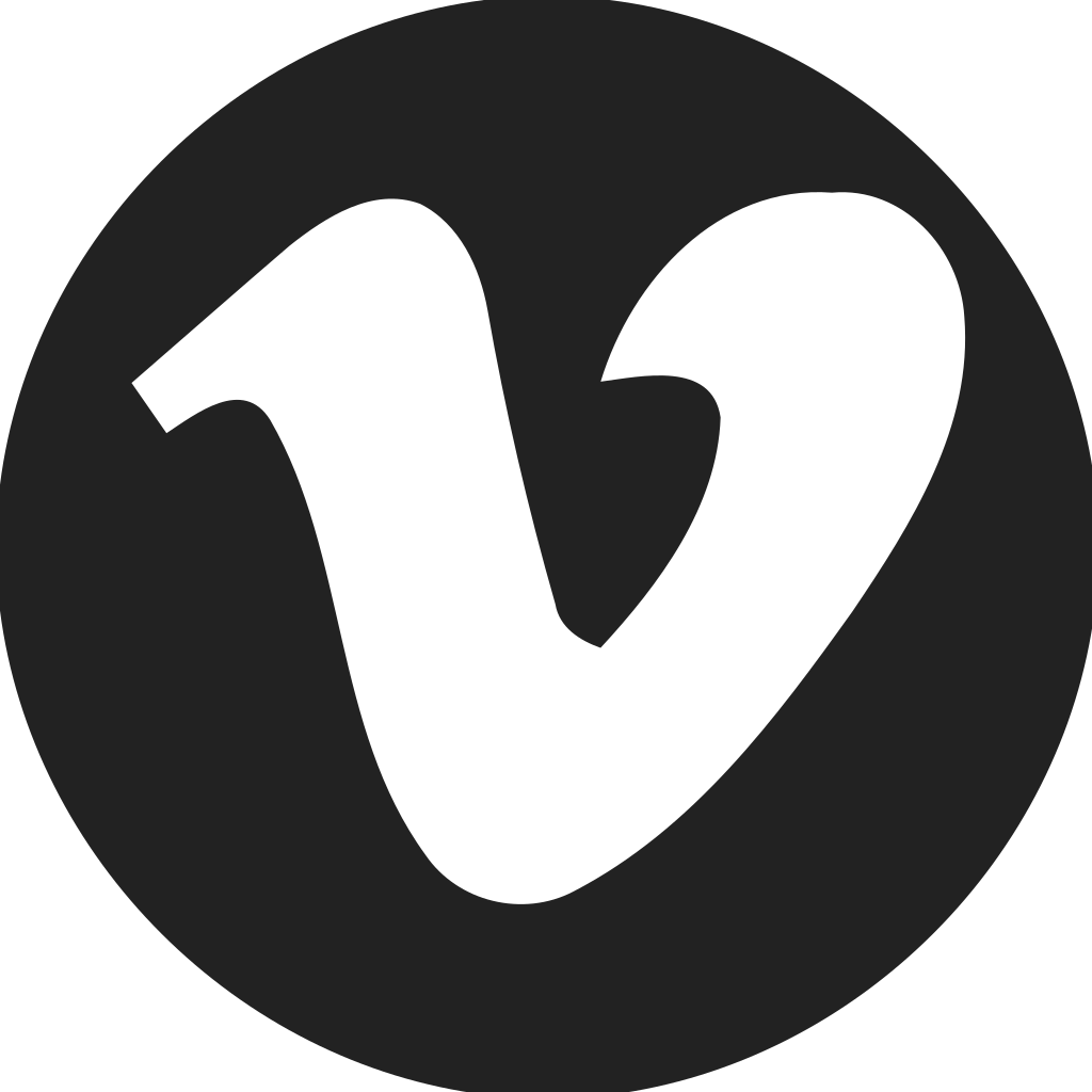 Vimeo Logo Circle Filled Icon